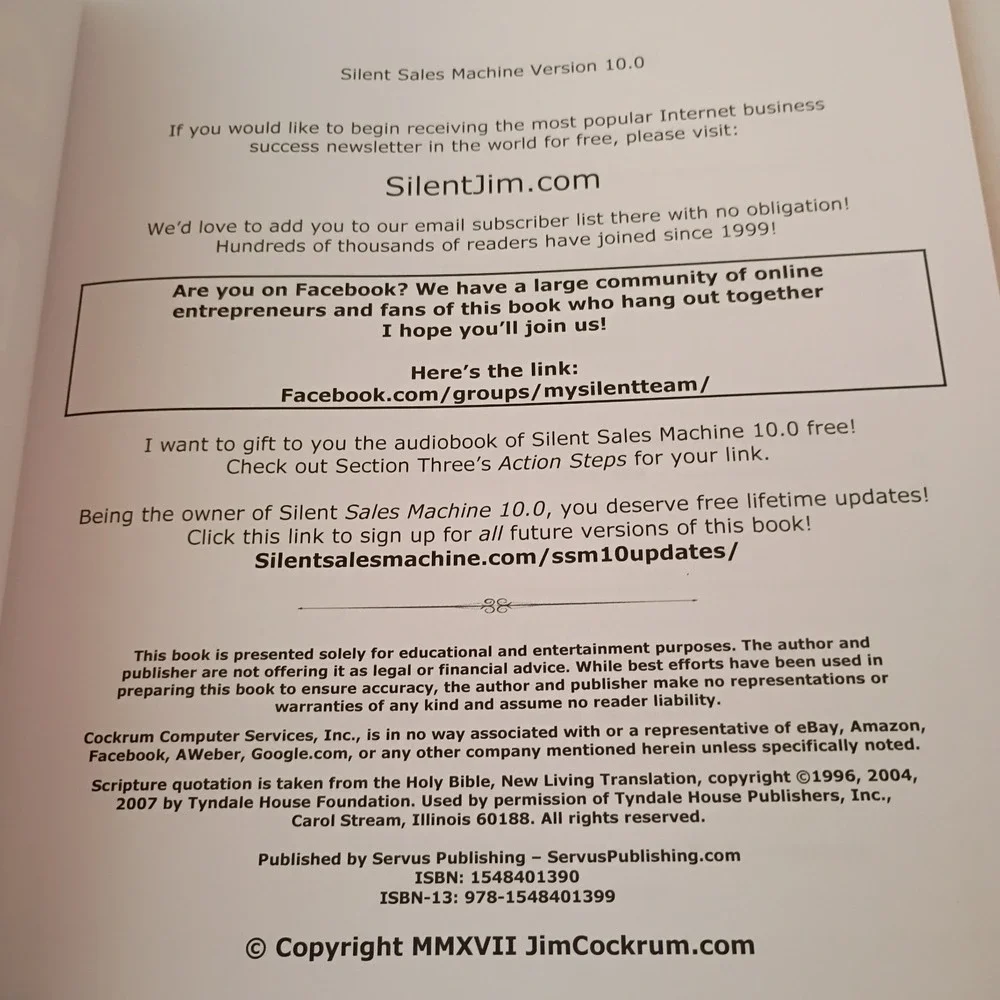 Silent Sales Machine 10th Edition; Guide To Multiple Streams... by Cockrum, Jim